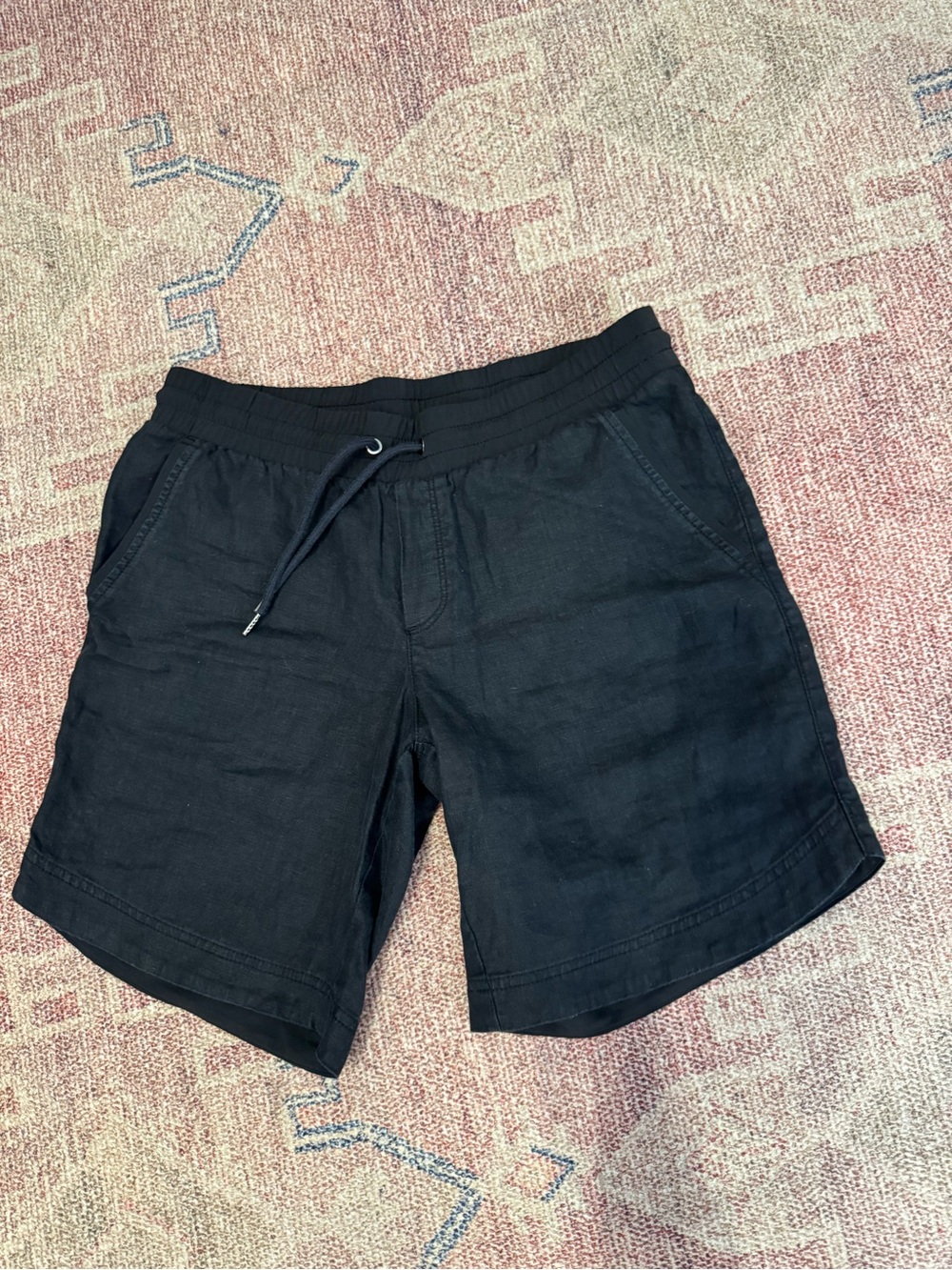 Athleta soft linen women’s drawstring shorts size 6 9 inch inseam